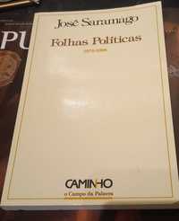 Livro de José Saramago " Folhas Politicas"