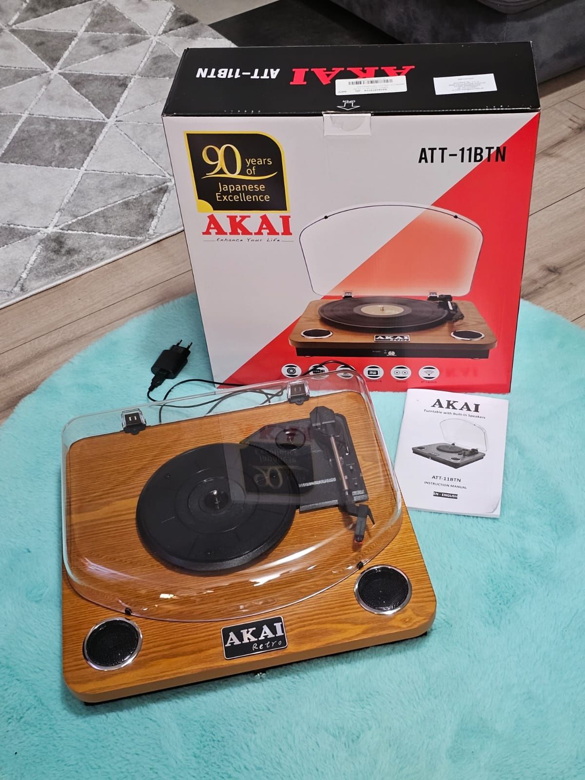 Gramofon Akai ATT- 11BTN (na gwarancji)