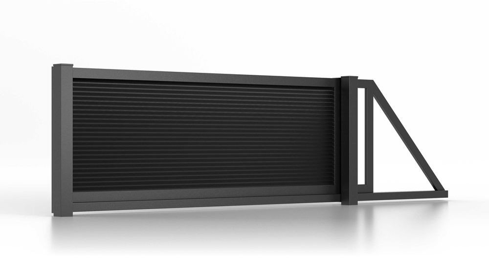 Brama skrzydłowa wjazdowa aluminiowa uzbrojona kolekcja OPTIMA 3x 1,5m