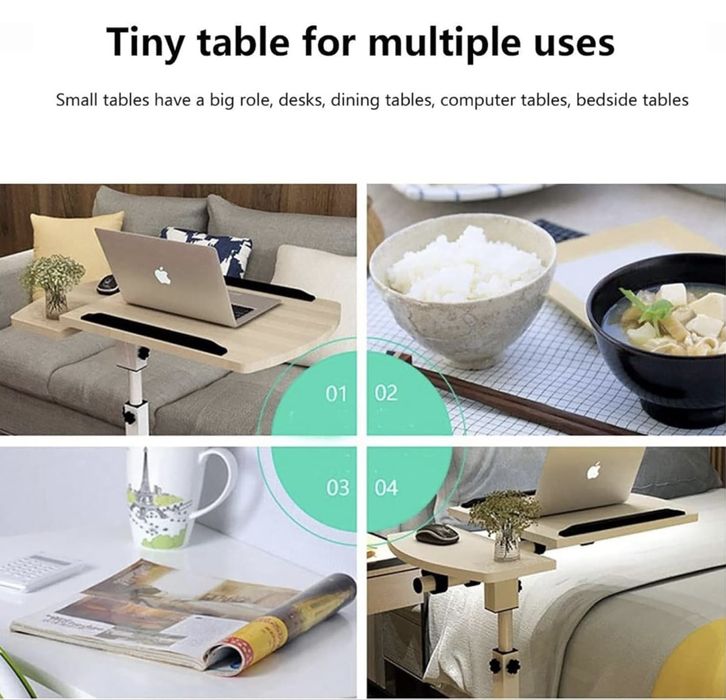 Mesa de apoio com rodas