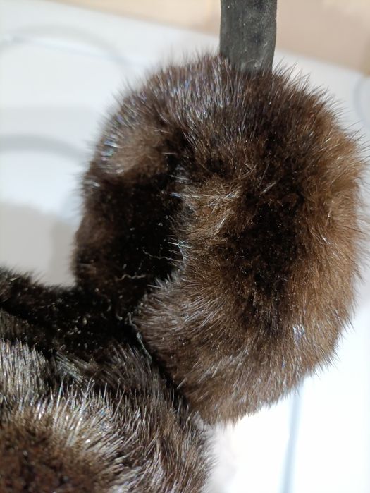 Навушники від холоду жіночі на ободі хутро натуральне