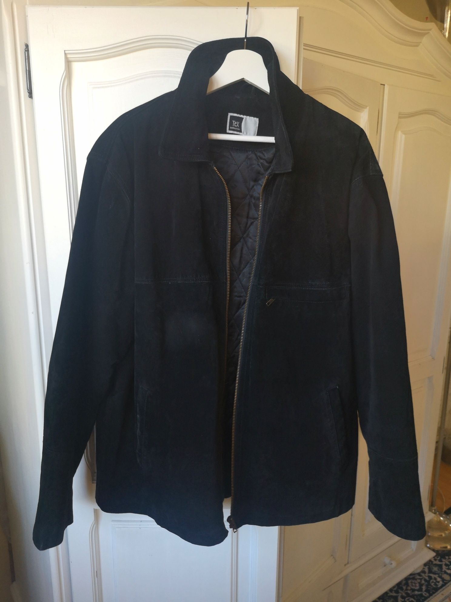 Męska kurtka zamszowa: TEX Collection rozm.XL - czarna