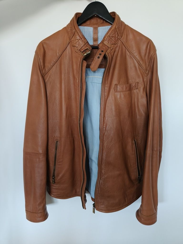 Casaco cabedal L Massimo Dutti