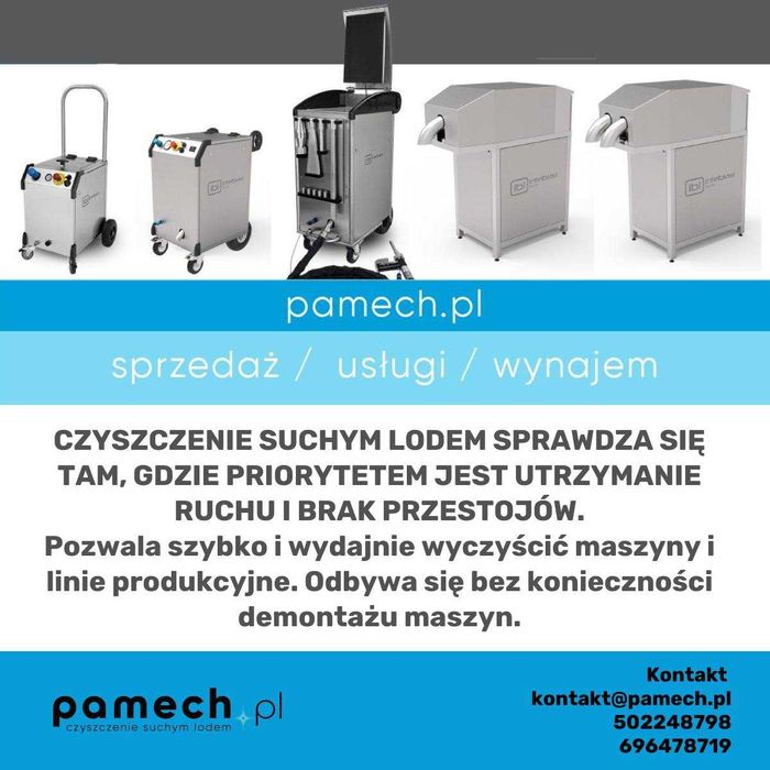 Nowa maszyna do czyszczenia suchym lodem. Sprzedaż, serwis cały kraj.