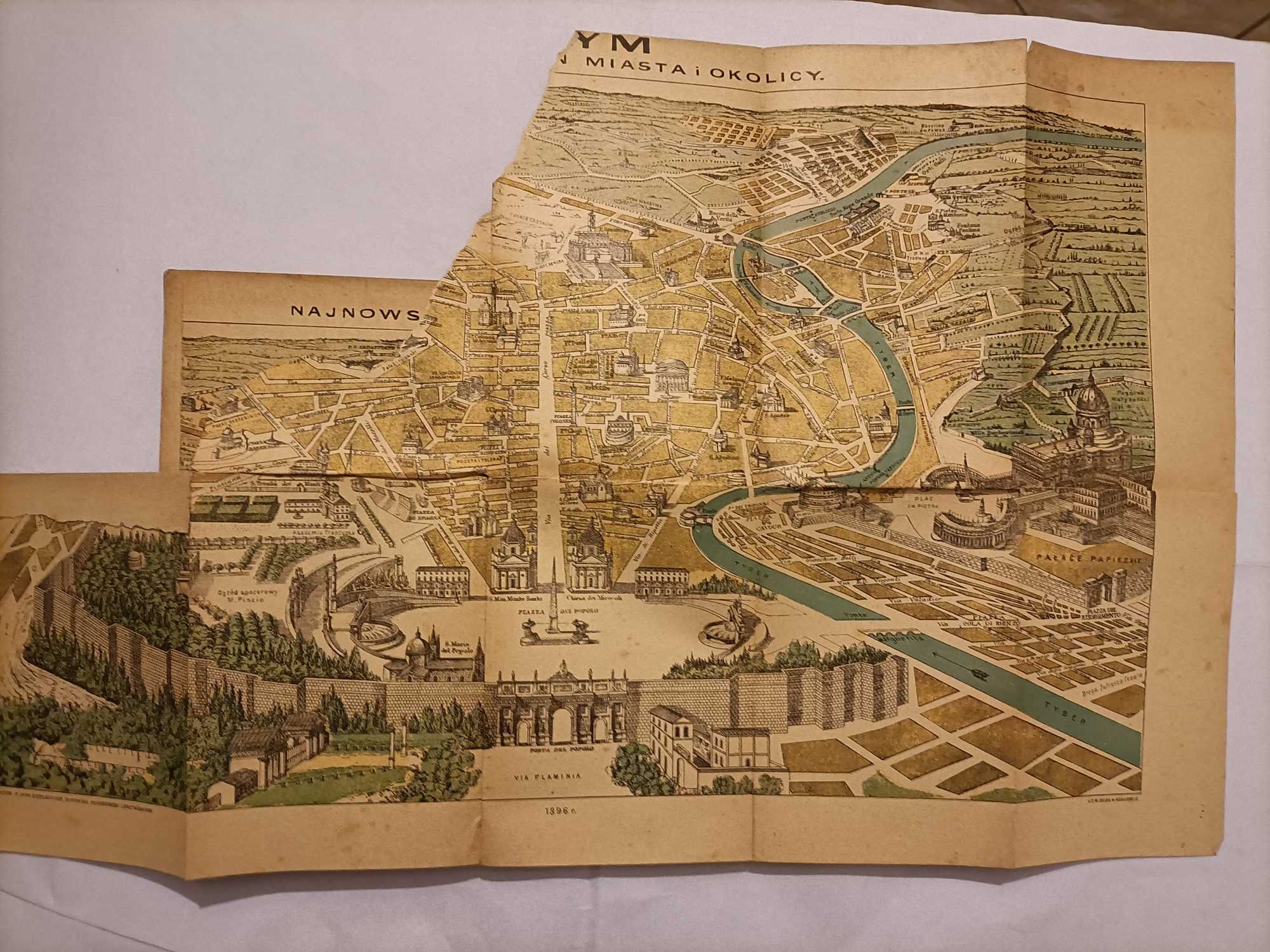 Przewodnik po Włoszech i Rzymie Łukaszewicz z 1897 - stara książka