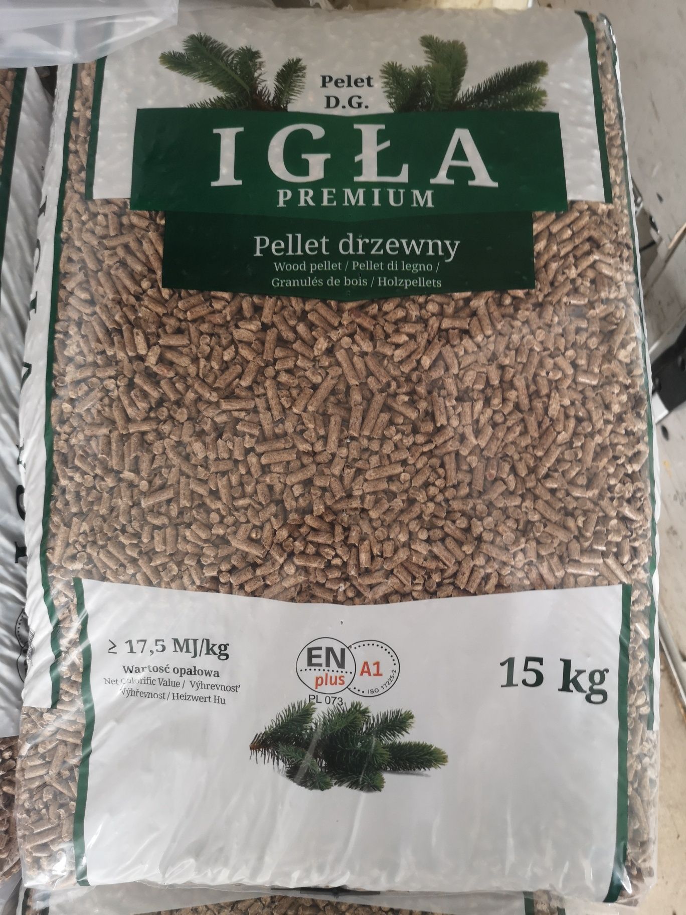 Pellet IGŁA 6mm En A1 plus Premium sosna transport