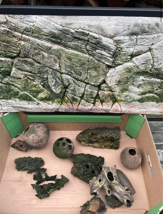 Akwarium 100l pełne wyposażenie fitry grzałki oswietlenie led tło 3d