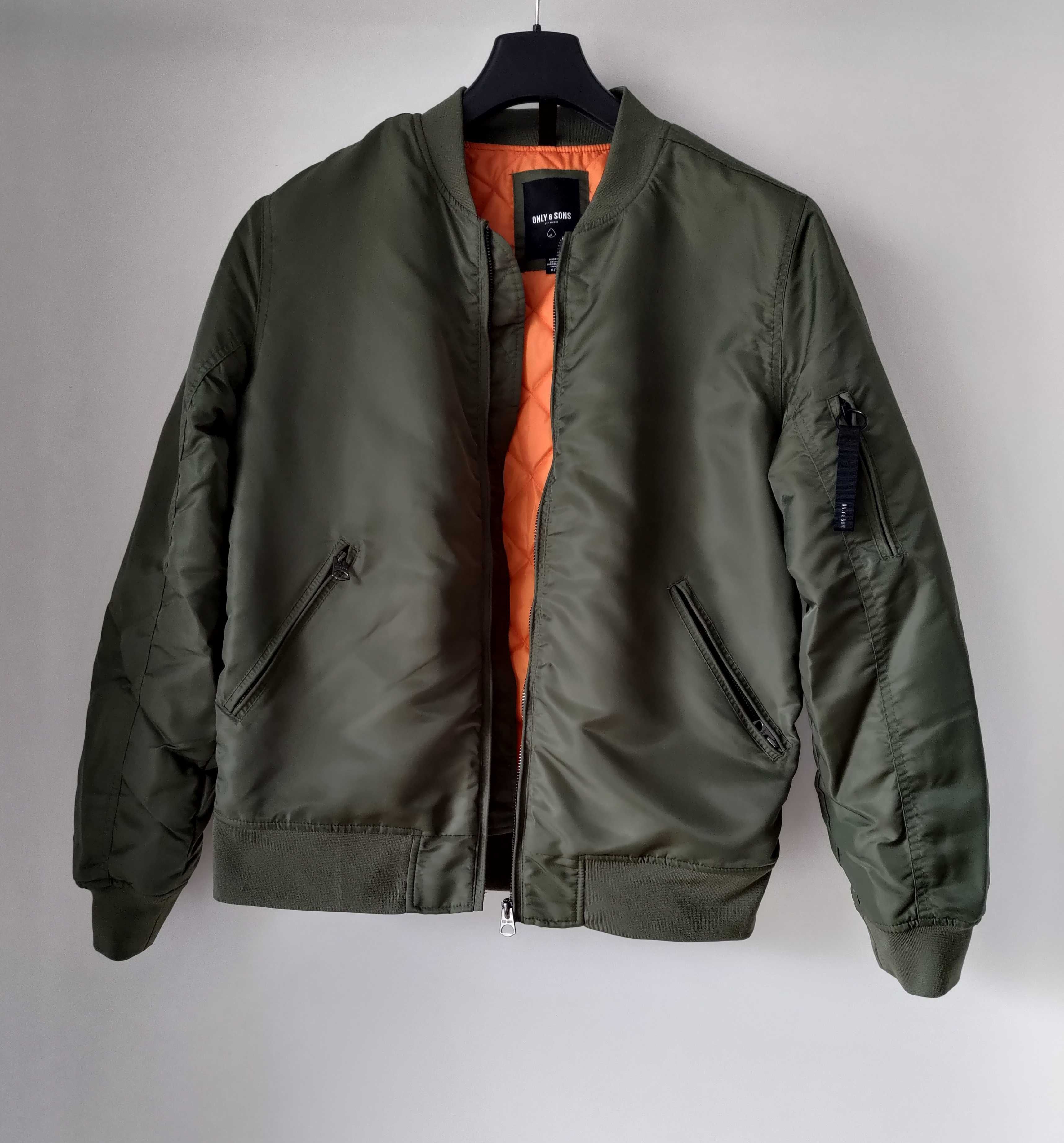 Kurtka bomber ocieplana Only&Sons kolor Khaki r.M