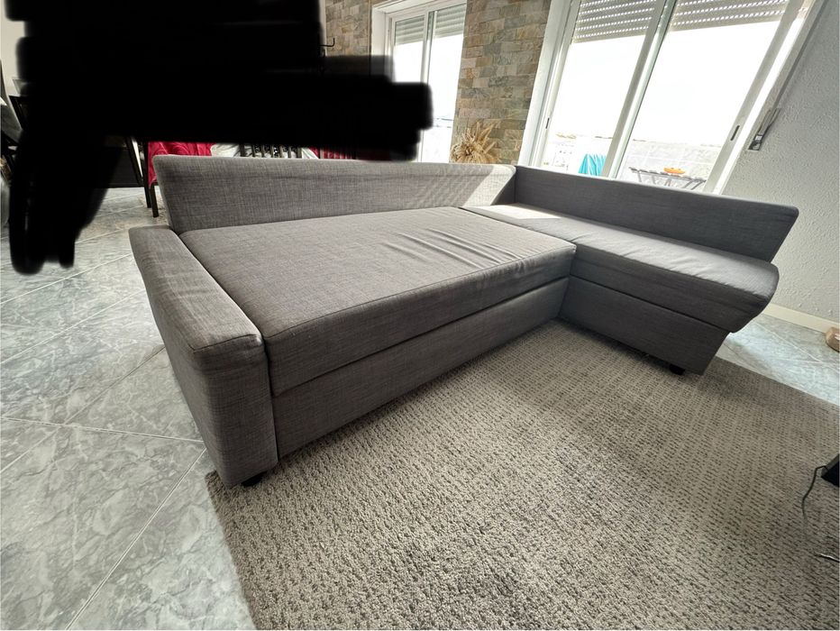 Sofá chaise longue cinza