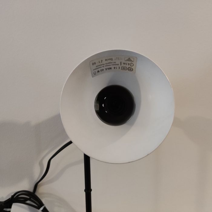 Pequeno candeeiro branco "Veneta Lumi" - Vintage Space Age 70´s