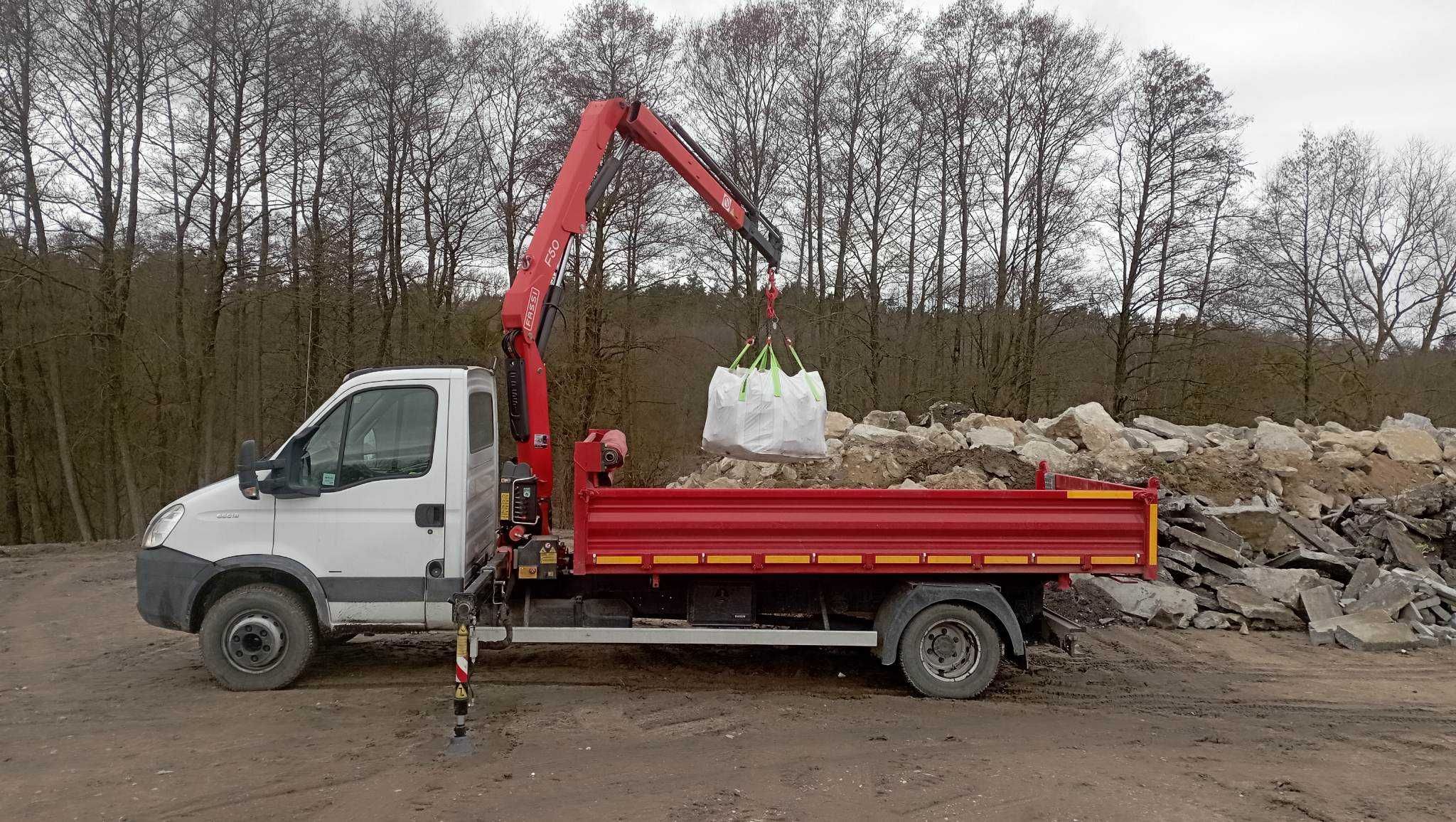 Wywóz gruzu BIG BAG śmieci odpady budowlane transport dostawa worków