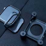 2x szkło hybrydowe Apple Watch 41mm + Aplikator, czarna ramka