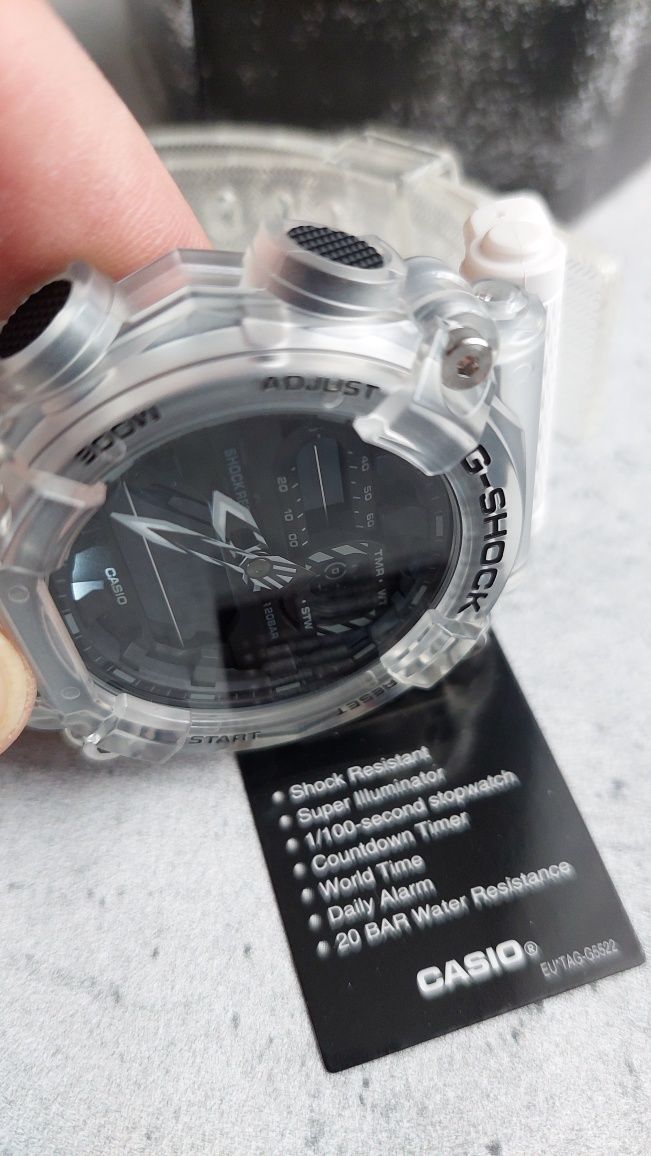 Casio G-shock Transparent Skeleton Jelly GA-900skl oryginalny Duży