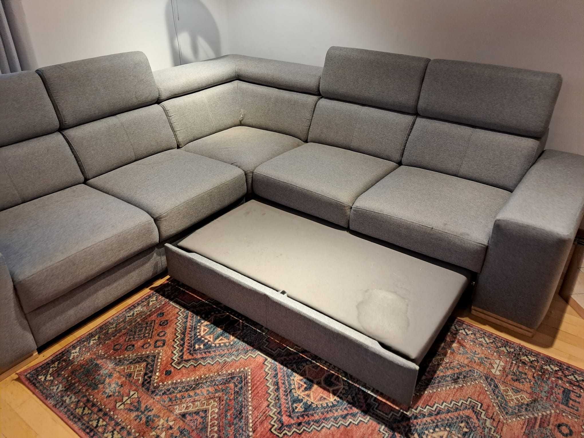 Narożnik sofa z funkcją spania