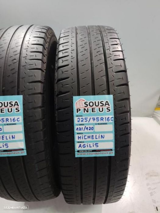 2 pneus semi novos 225-75r16c michelin - oferta dos portes