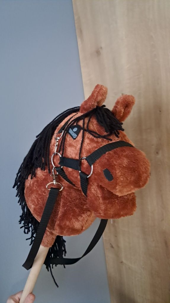 Hobby horse gniady kantar wodze konik na kiju Nowy