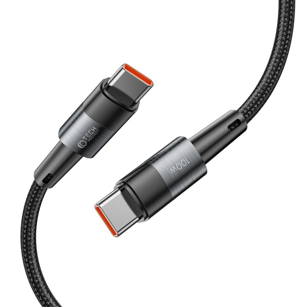 tech-protect ultraboost type-c cable pd100w/5a 50cm grey