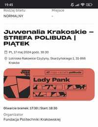 Bilet juwenalia krakowskie 17.05 strefa polibuda normalny