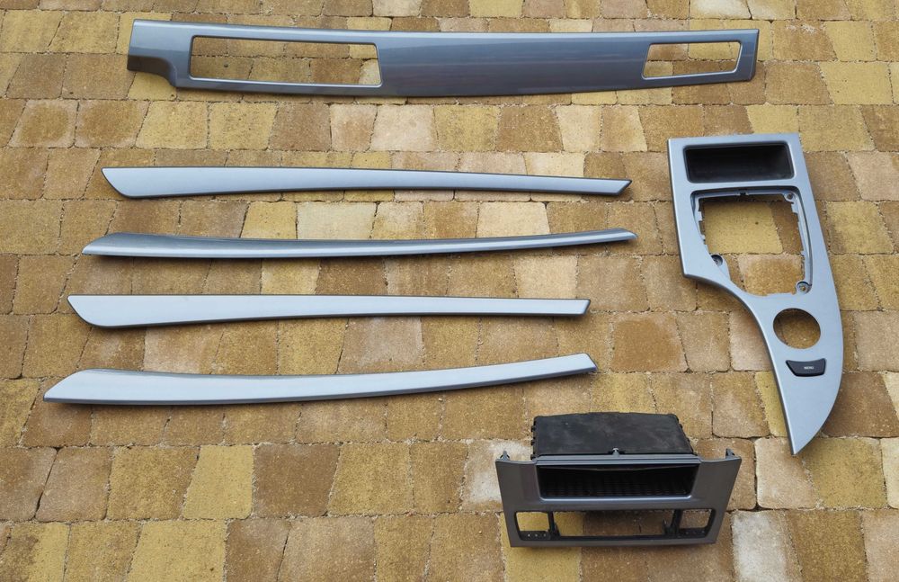 Dekory listwy ozdobne wewnętrzne BMW 5 E60 E61 lci lift spacegrau