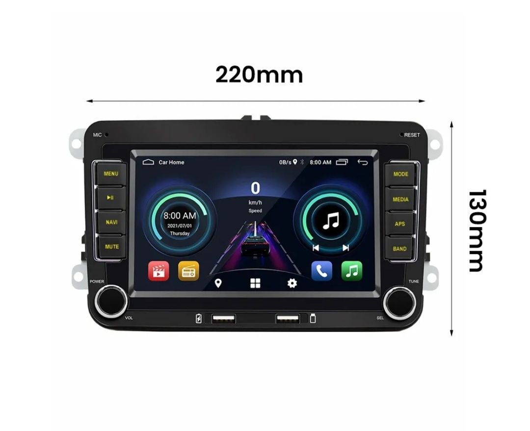 ‼️7, 8, 9 дюймів ‼️ 2/64GB VW / Skoda / Seat Android магнітола Carplay