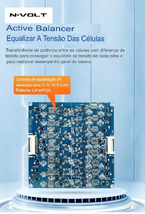 Balanceador ativo Li-ion Lifepo4 bateria lítio 2A 4S 8S 16S