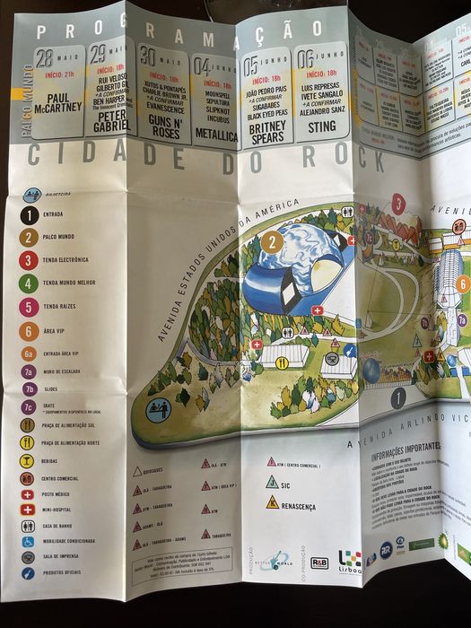 Bilhetes 1.ª edição Rock in Rio 2004