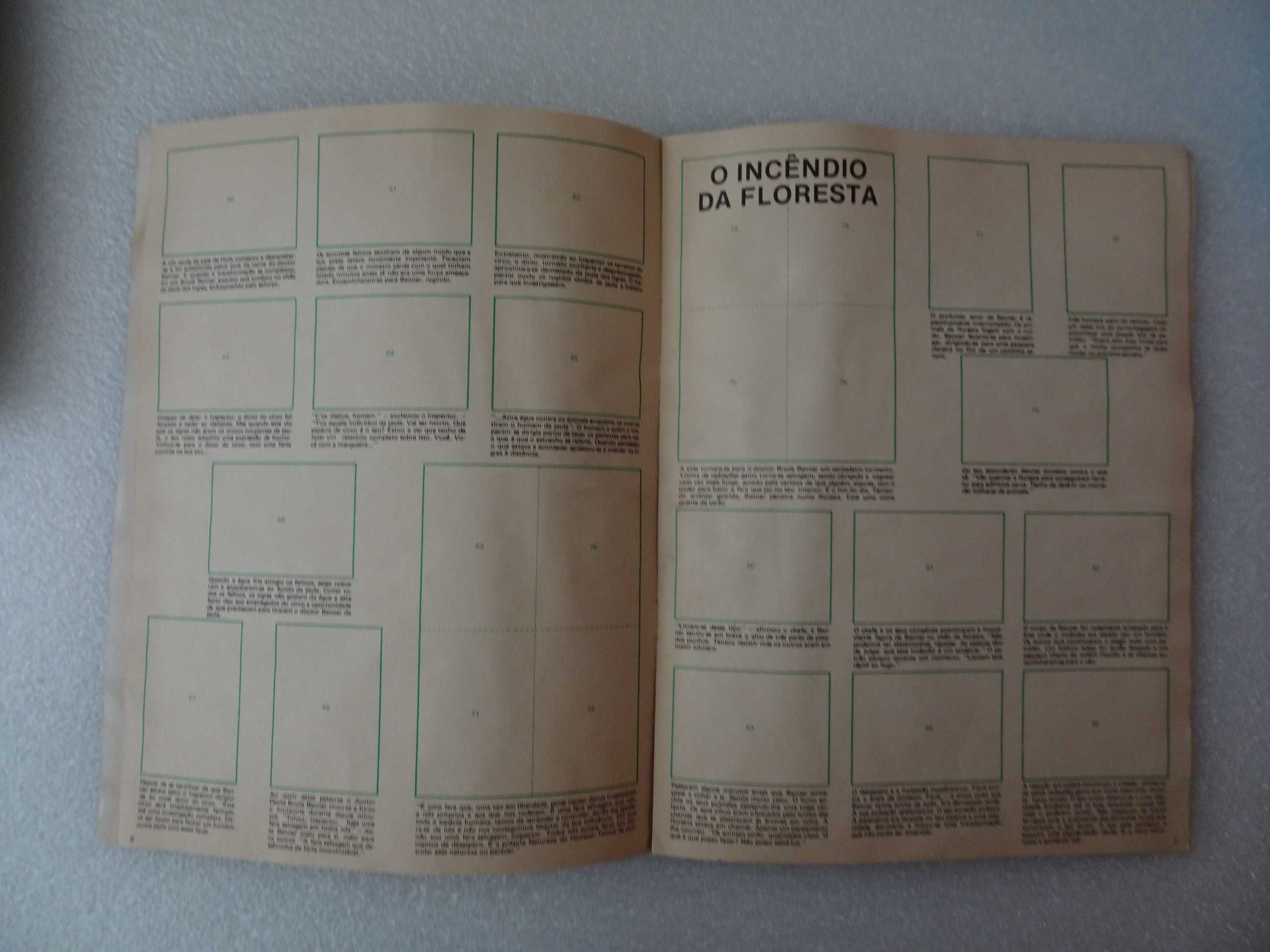 Caderneta de cromos vazia O Incrível Hulk Agência Portuguesa Revistas