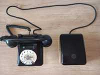 Stary aparat telefoniczny RWT ZATCB-58E, bakelitowy, tarcza, zabytkowy