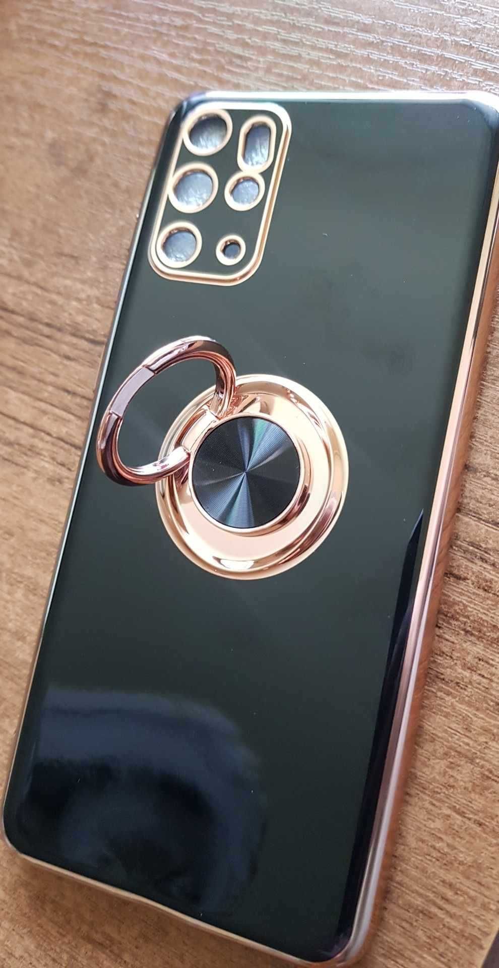 ETUI do Samsung GOLDIE RING czarne ze złotymi zdobieniami w937
