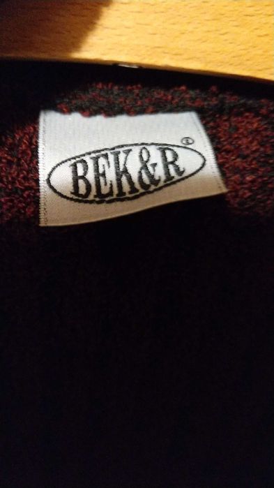 Sweter narzuta ciemny bordowy Bek&R M L XL 38 40 42 wysyłka