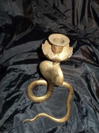 Антиквариат подсвечник из Англии эксклюзив подарок бронза старина змея