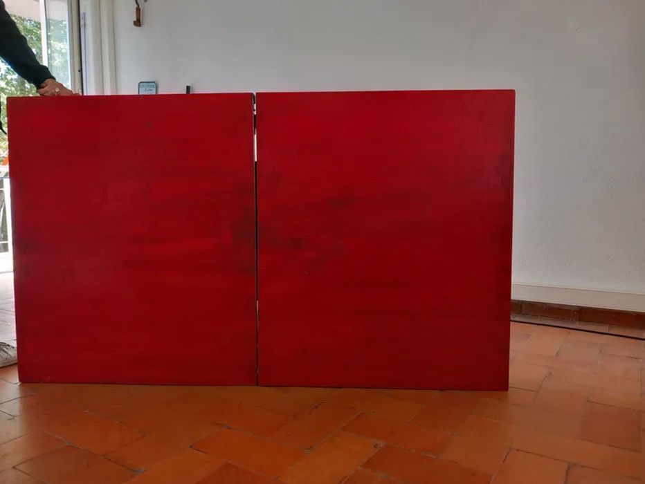 Mesa de madeira vintage anos 50