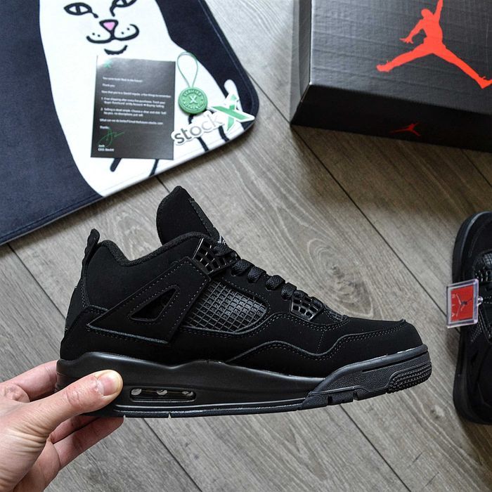 Мужские кроссовки Nike Air Jordan 4 "Black Cat" Premium. Размеры 40-45
