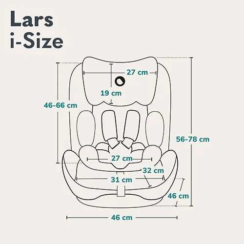 Fotelik samochodowy Lionelo Lars I-Size Sporty Black 15-36 kg