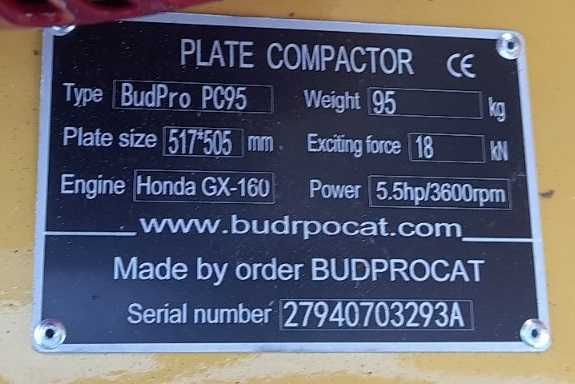 Вибротрамбовка, віброплита, трамбовка BudPro PC95 (Honda).  Нова