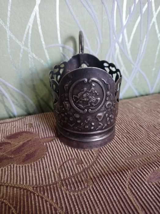 Подстаканник "Богдан Хмельницький" мельхиор