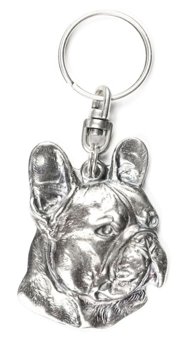 Buldog francuski I brelok do kluczy posrebrzany Art-Dog
