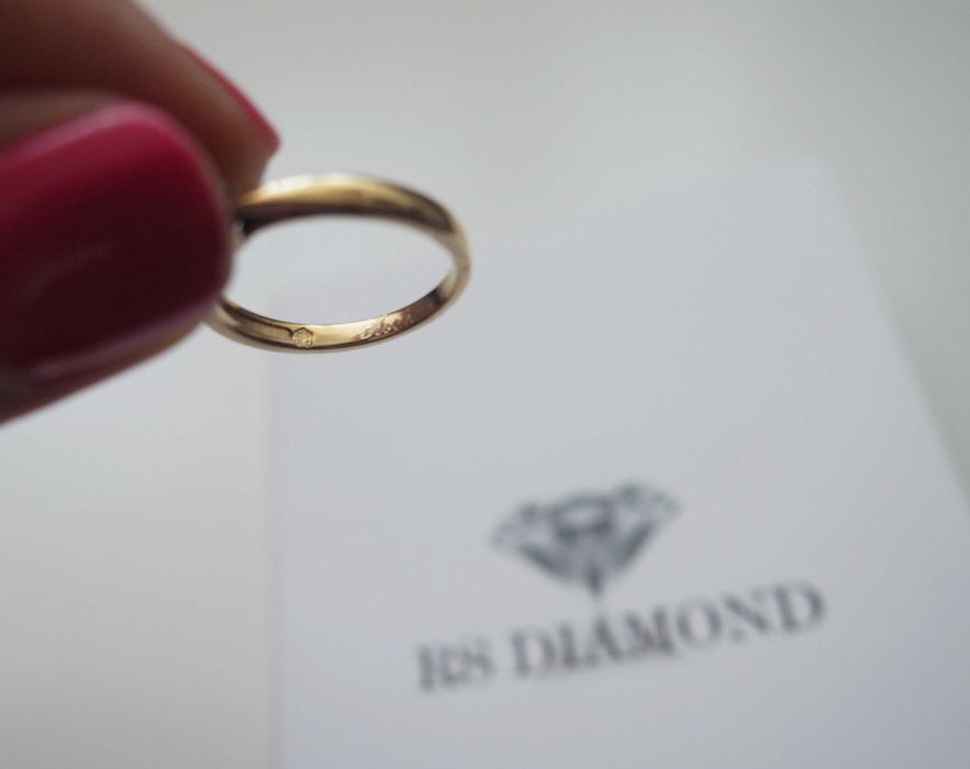 Pierścionek zaręczynowy z diamentem 0,15 ct – złoto 585 – rozmiar 11
