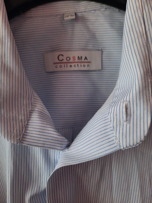 Dwie koszule do garnituru męskie, krawat