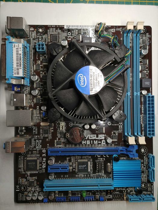 ASUS H61M-C rev. 1,01 + Celeron G1610 2,6 GHz z chłodzeniem