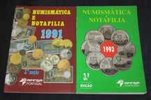 Livros Numismática e Notafilia Afinsa 1991 e 1993