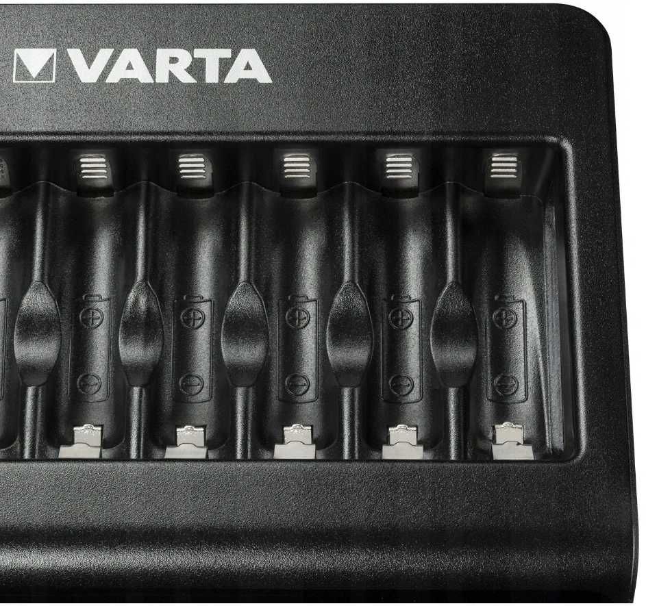 Varta 57681 Ładowarka do akumulatorów Ni-MH LCD 8 ogniw AA AAA czarna
