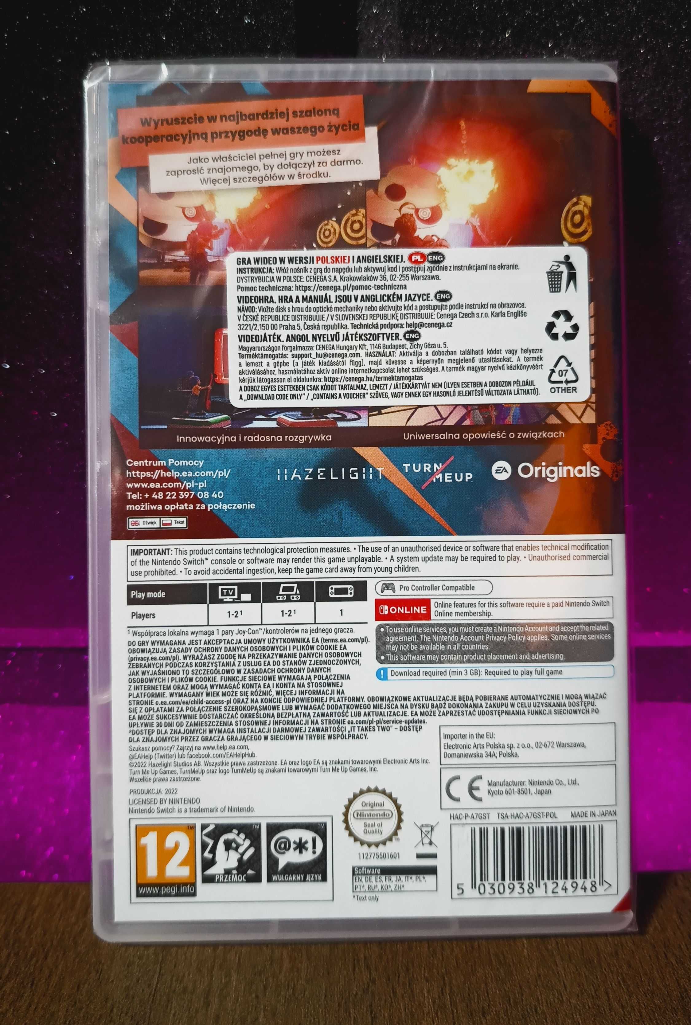 It Takes Two Nintendo Switch - super zręcznościówka na dwóch PL