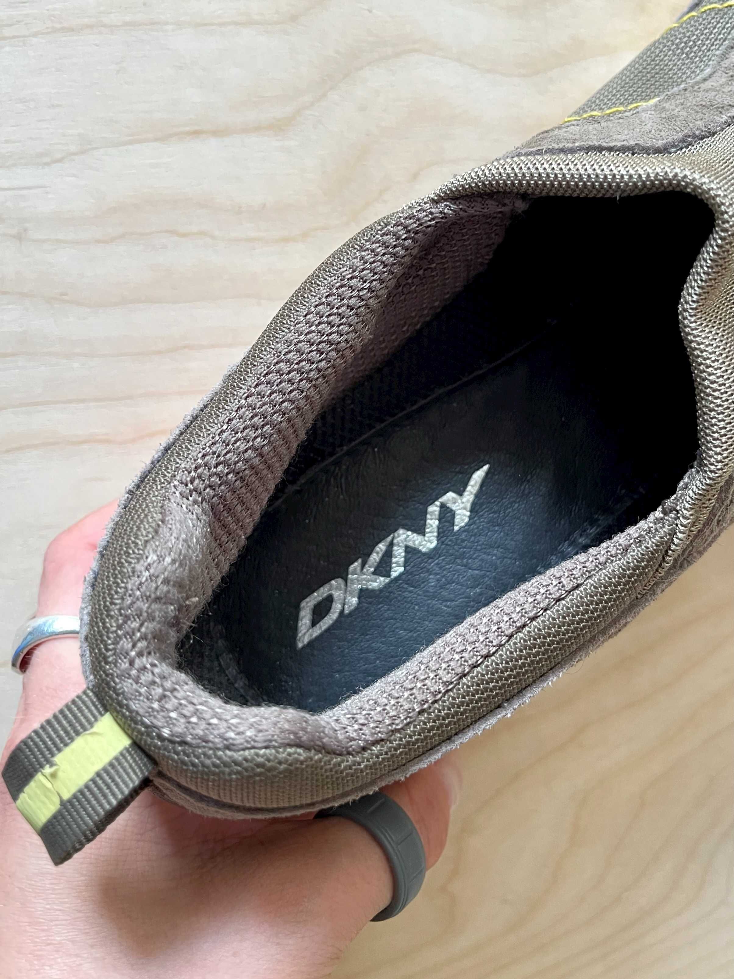 DKNY vintage slip on sneakers wsuwane trampki khaki 39 25,5cm