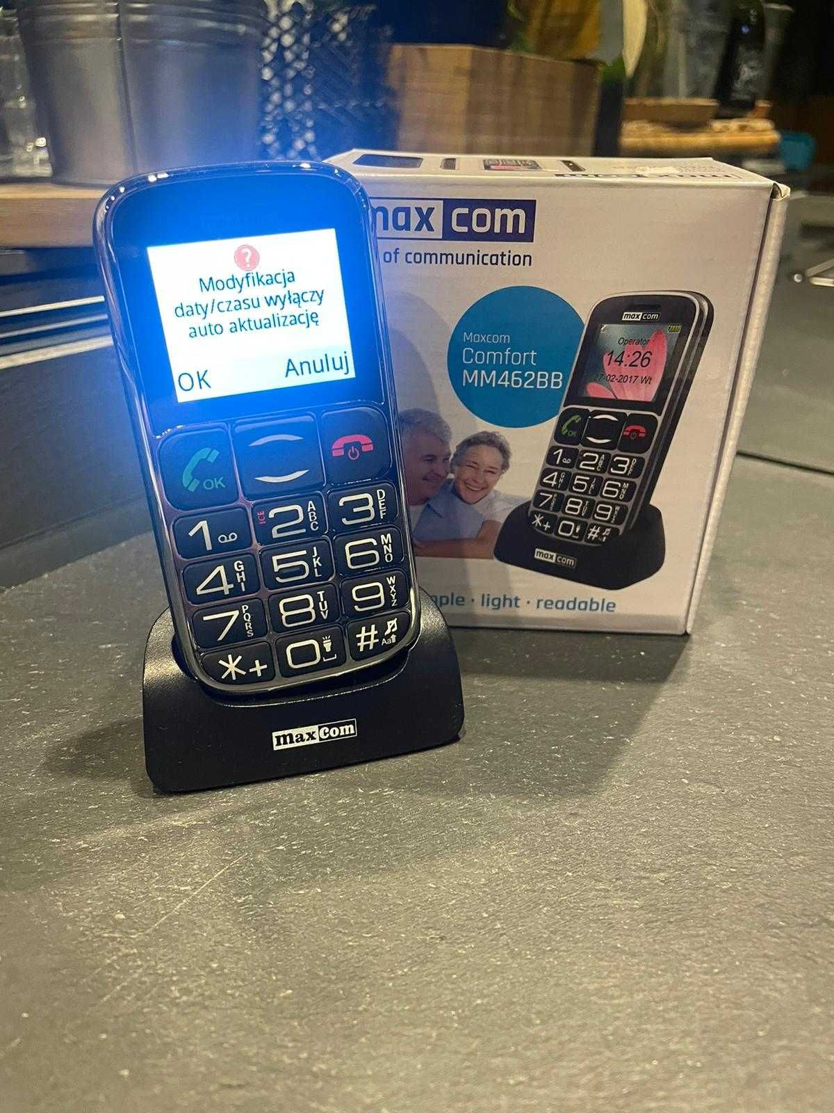 Telefon komórkowy MAXCOM MM462/ duże PRZYCISKI/ dla SENIORA / NOWY