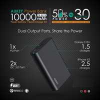 Aukey Powerbank 10000mAh 2x USB-C 12V 9A Power Delivery Quick Charge 3