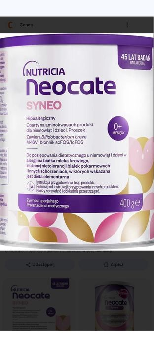 Mleko neo cate syneo 5 puszek.