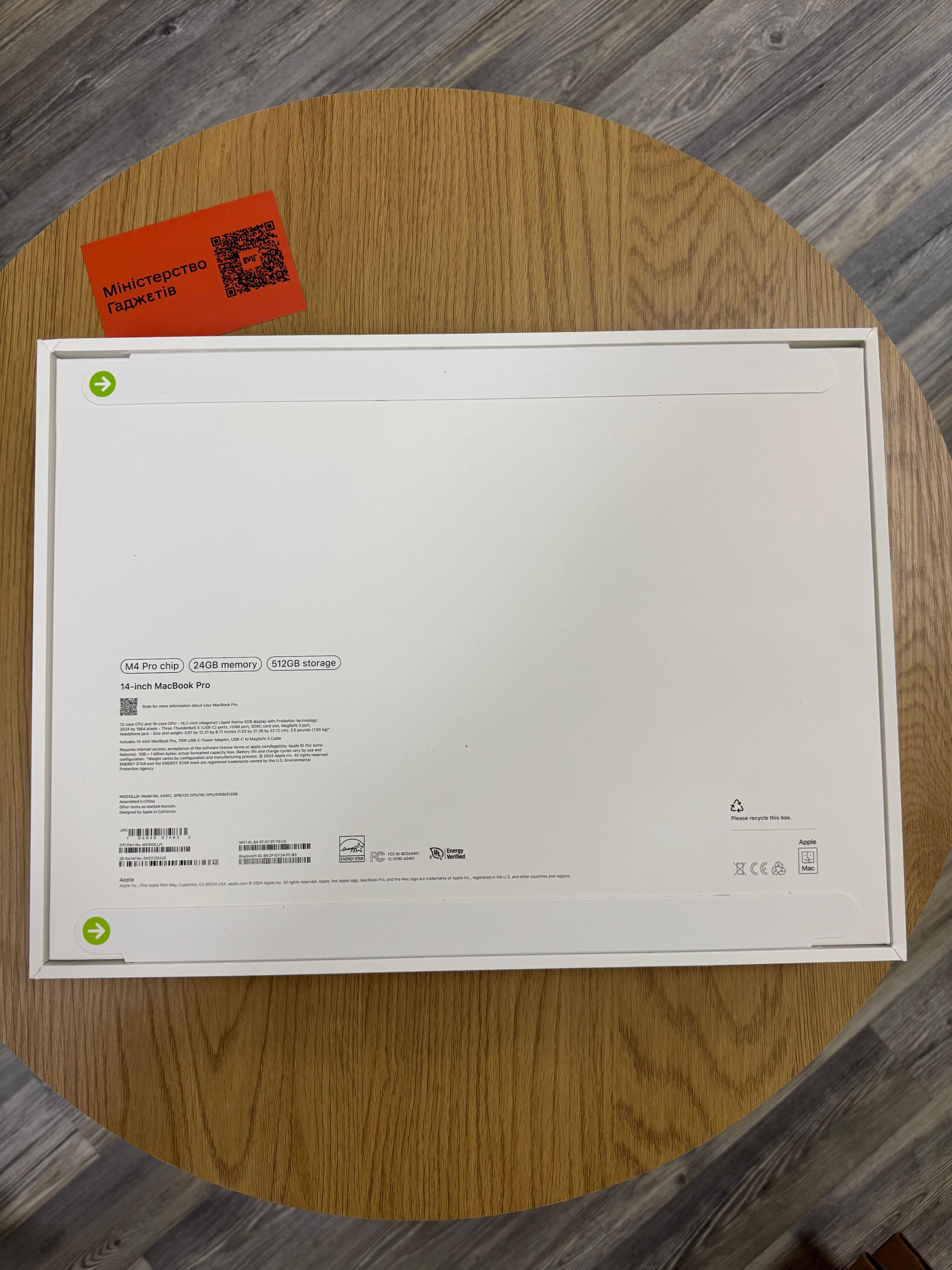Apple MacBook Pro 14 M4 Pro 24GB / 512GB Space Black MX2H3