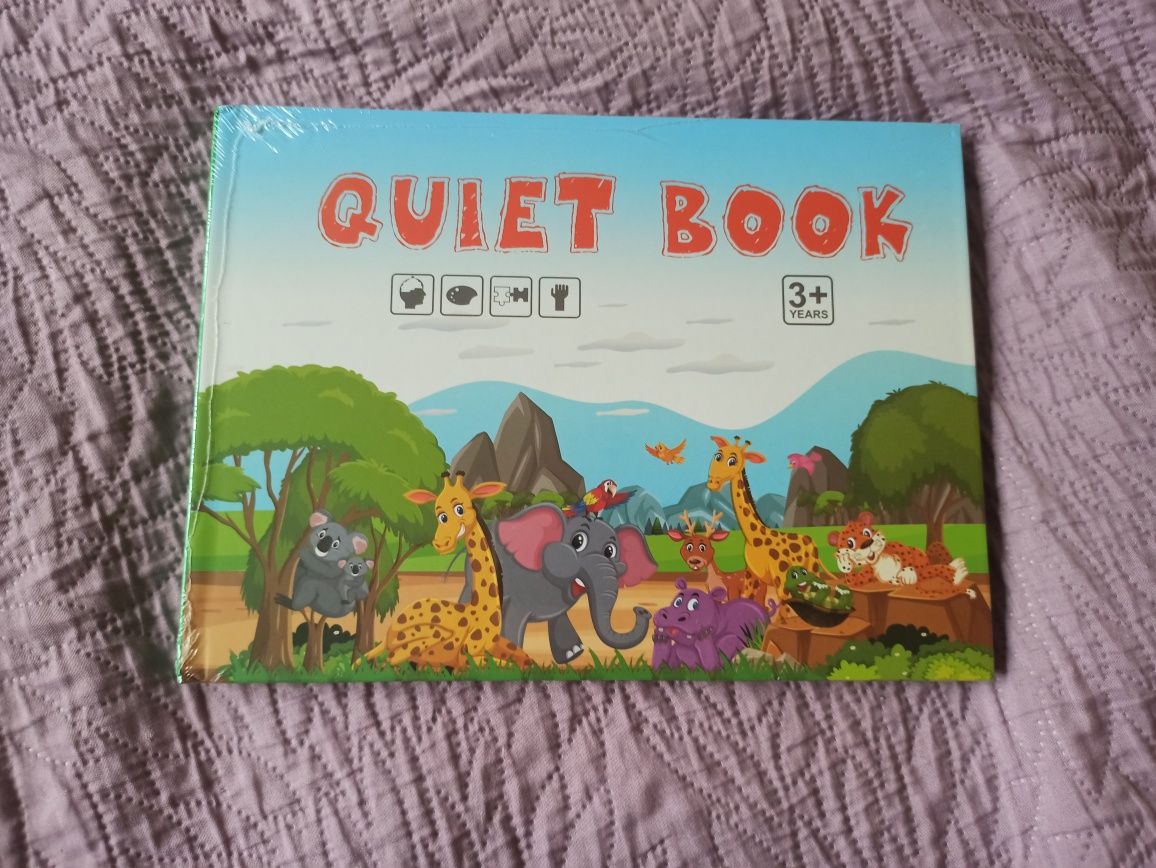 Quiet book zwierzęta laminobook na rzepy nowy