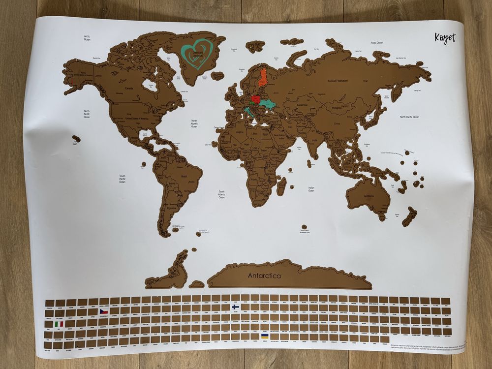 Mapa świata mapka zdrapka
